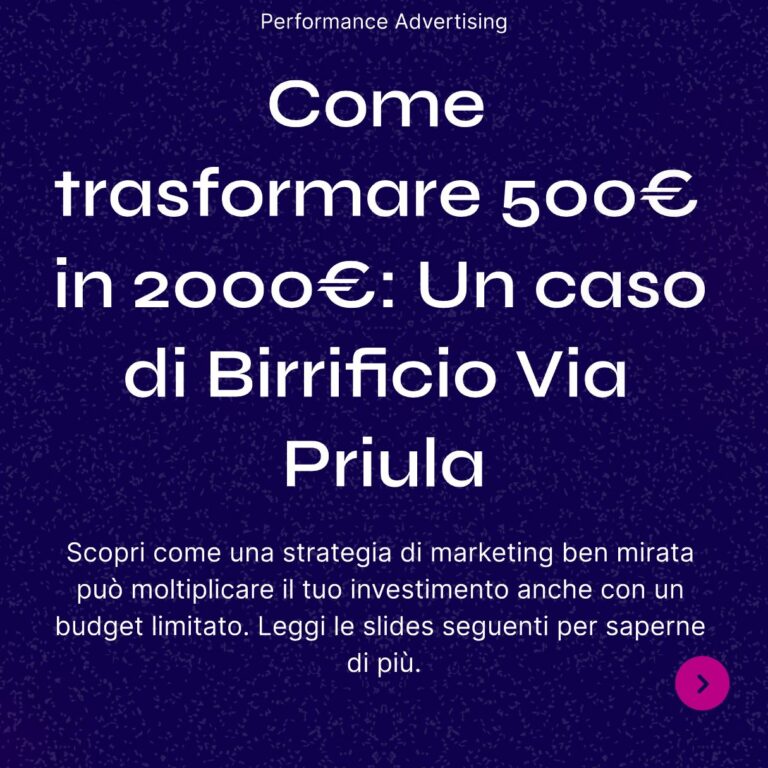 Facebook Ads | Birrificio Via Priula